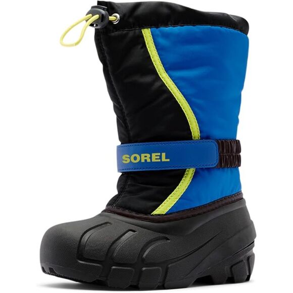 ❄️ Sorel Youth Flurry Boots Size 4 Waterproof Snow Winter Blue/Black - Picture 1 of 10